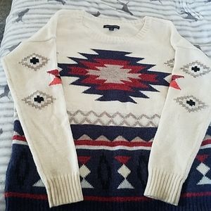 American Eagle tribal print sweater